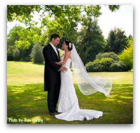 bride and groom bride-and-groom-posing-outdoors